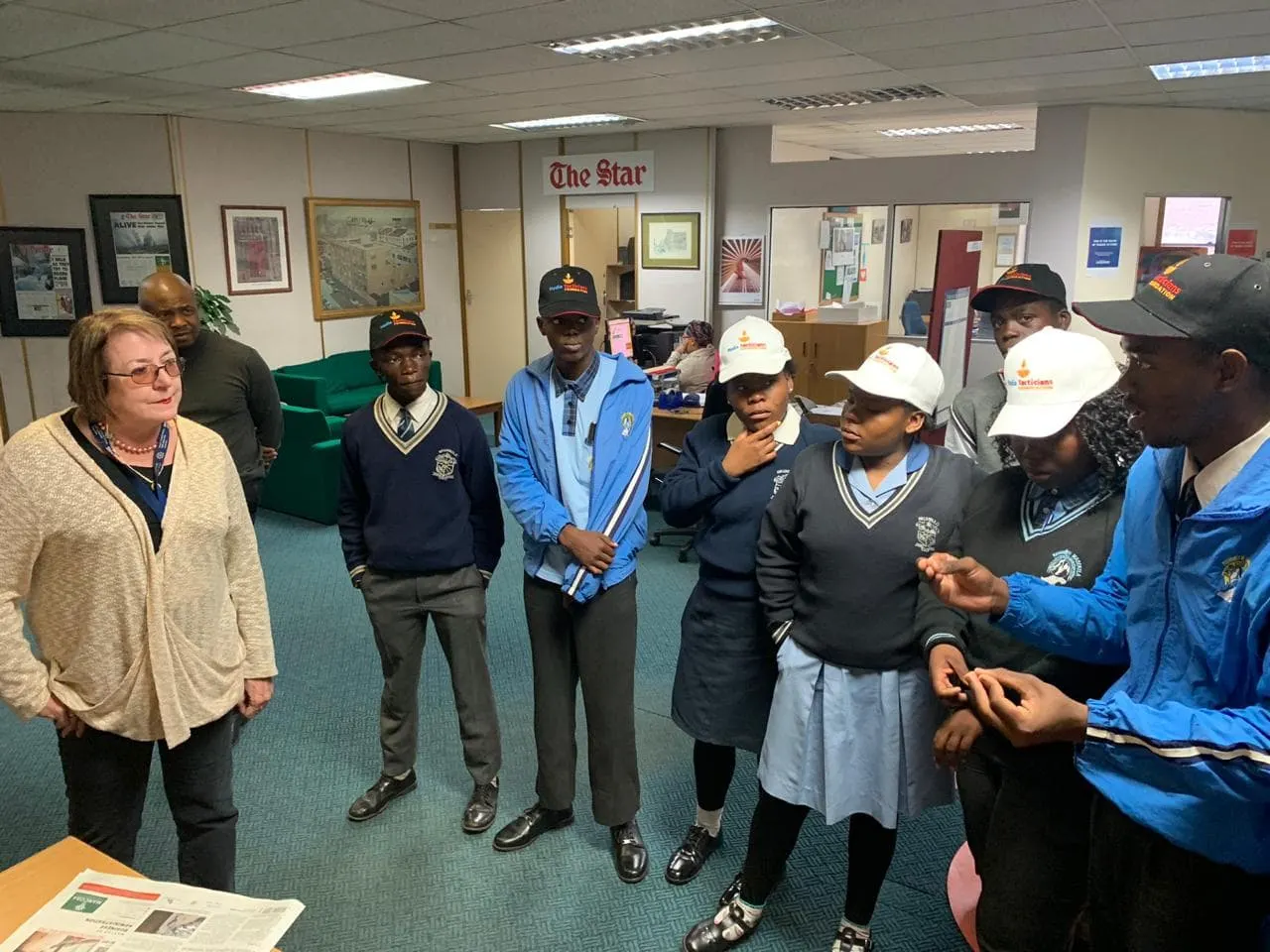Learners on a tour of The Star newsroom